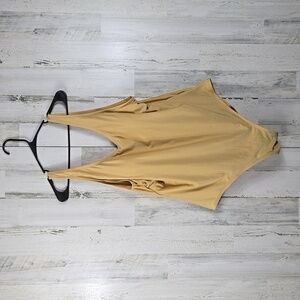 Rue bleu by rue21 gold sparkle one piece bathing suit women's plus size 3X